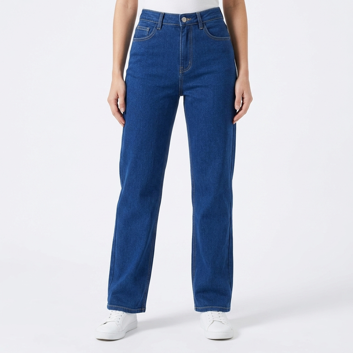 Women's Baggy Jeans with Curved Leg | Loose Fit