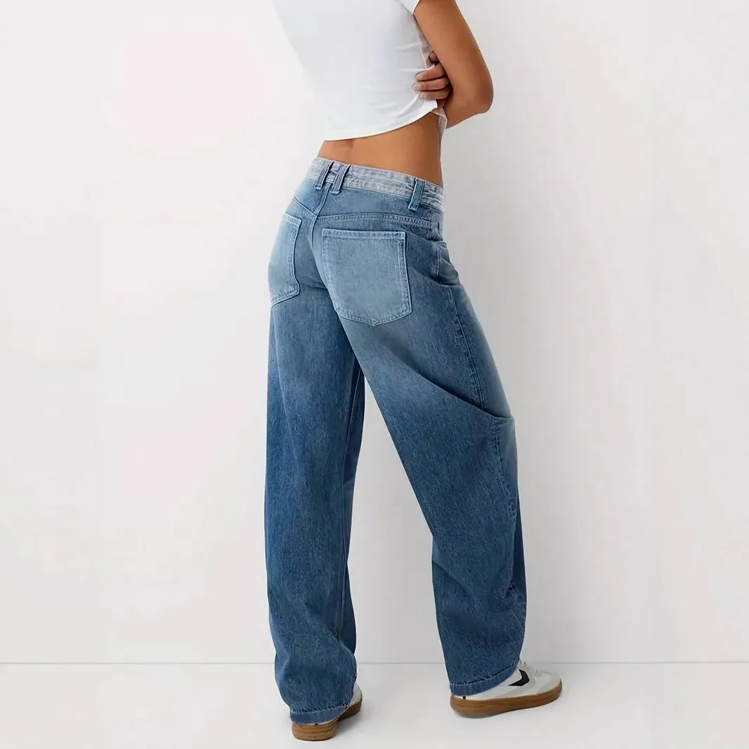 Women's Baggy Jeans with Curved Leg | Loose Fit