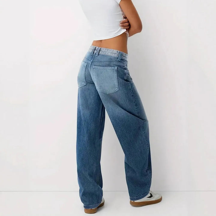 Women's Baggy Jeans with Curved Leg | Loose Fit