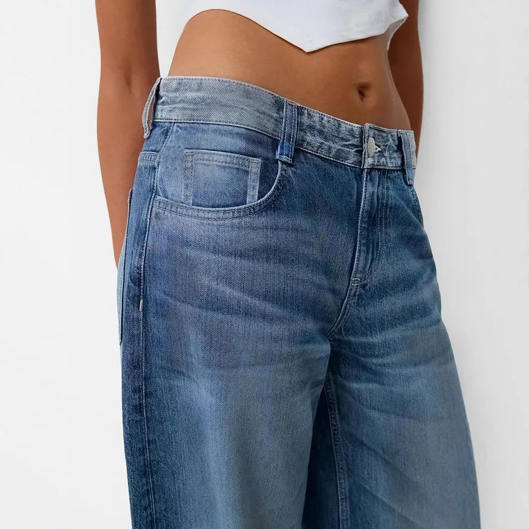 Women's Baggy Jeans with Curved Leg | Loose Fit