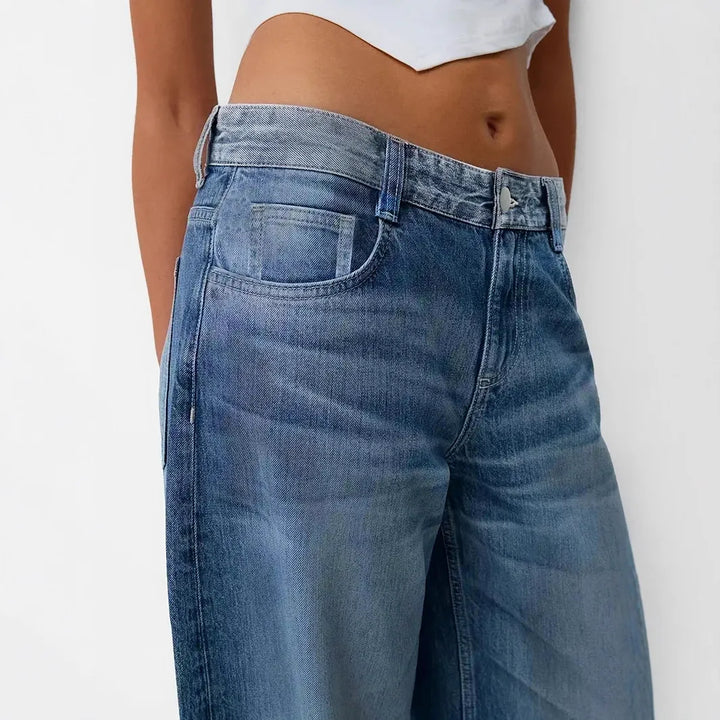 Women's Baggy Jeans with Curved Leg | Loose Fit