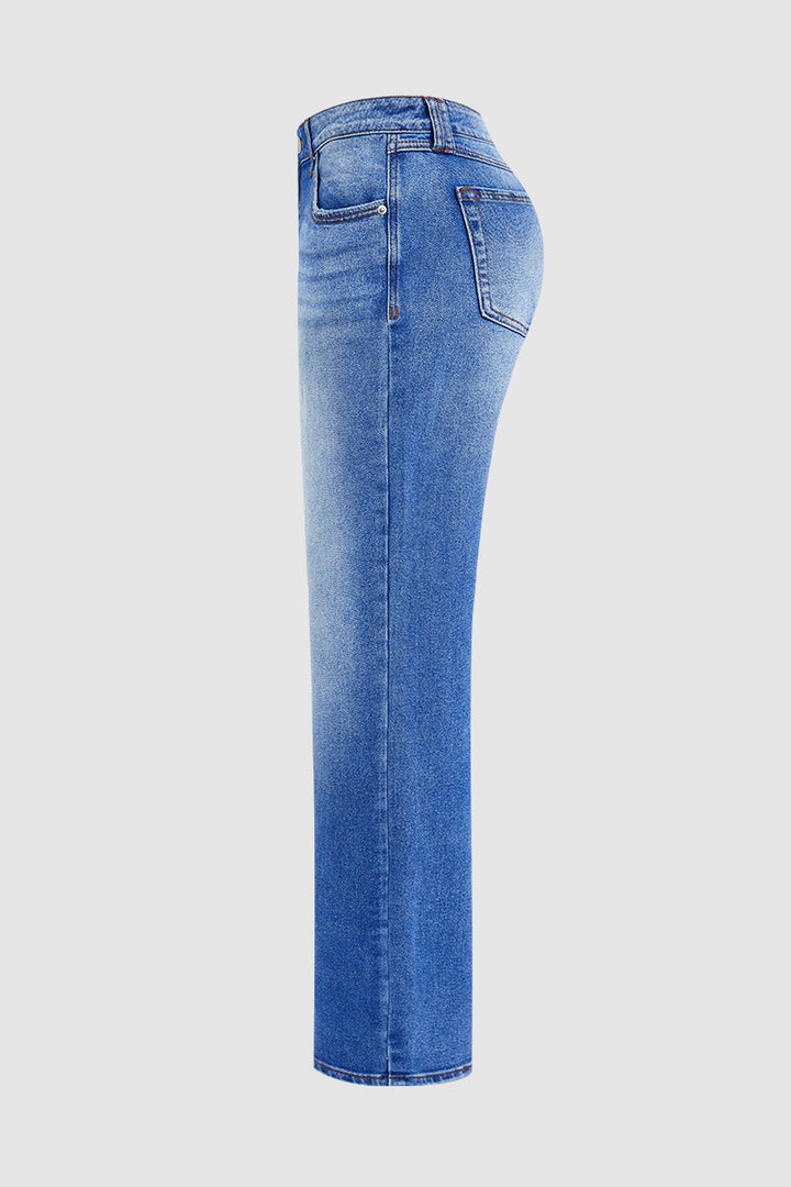 Women's Baggy Jeans with Low Rise & Faded Wash | Wide Leg