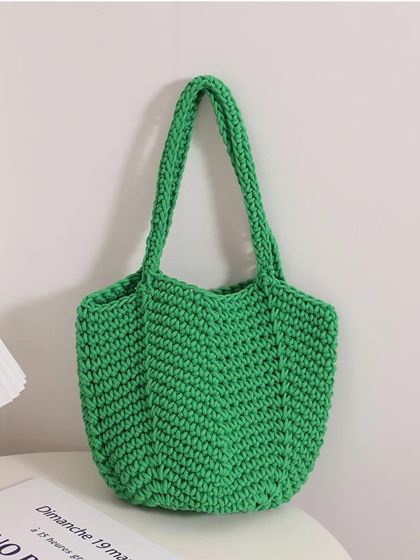 Women's Beach Bag Crochet with Shoulder Handle | Bucket