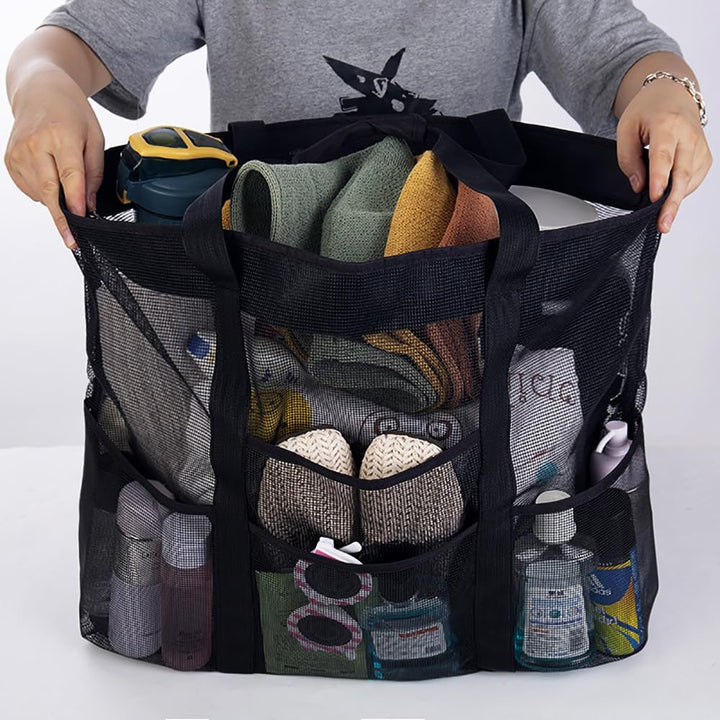 Women’s Beach Bag Large Tote with Pockets | Foldable