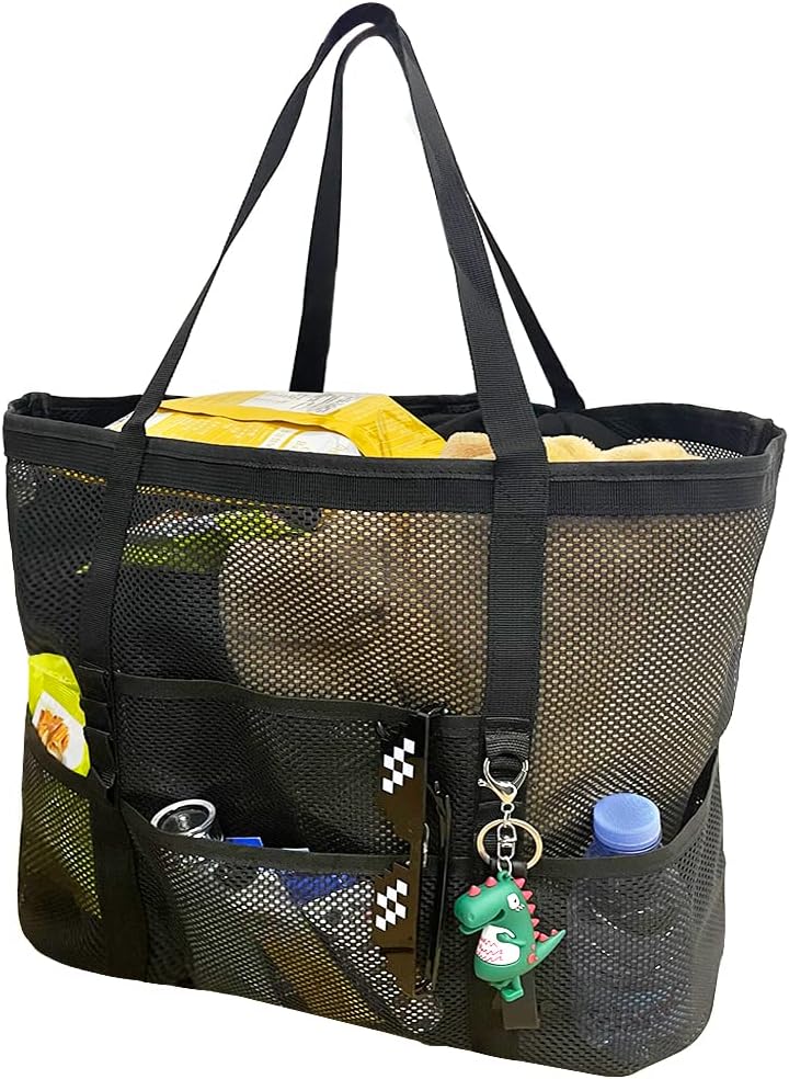 Women’s Beach Bag Large Tote with Pockets | Foldable