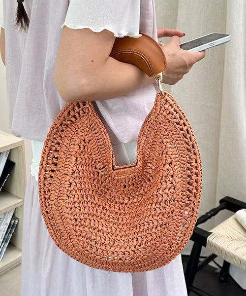 Women's Beach Bag Moon Shape | Top Handle