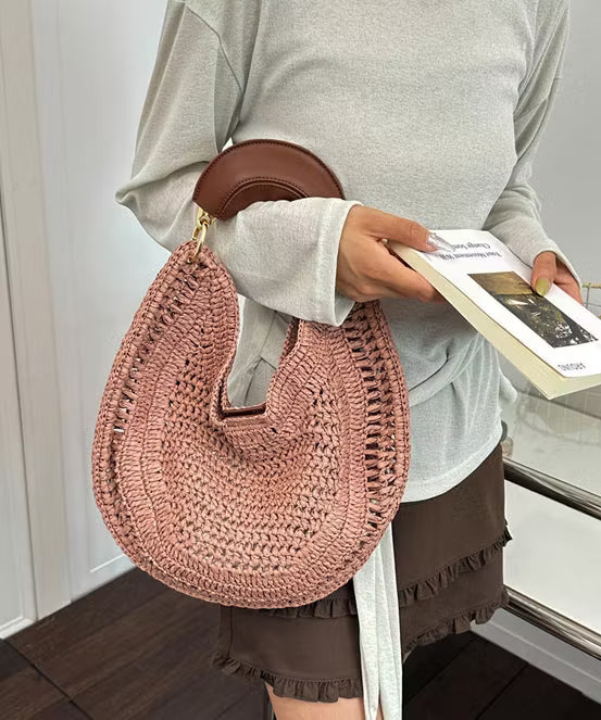 Women's Beach Bag Moon Shape | Top Handle