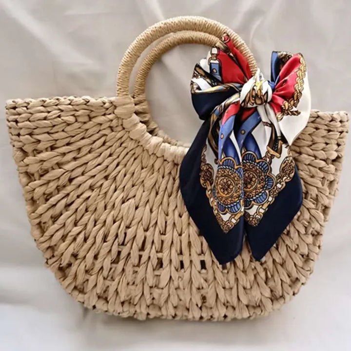 Women’s Beach Bag Tote with Round Handles | Open Weave