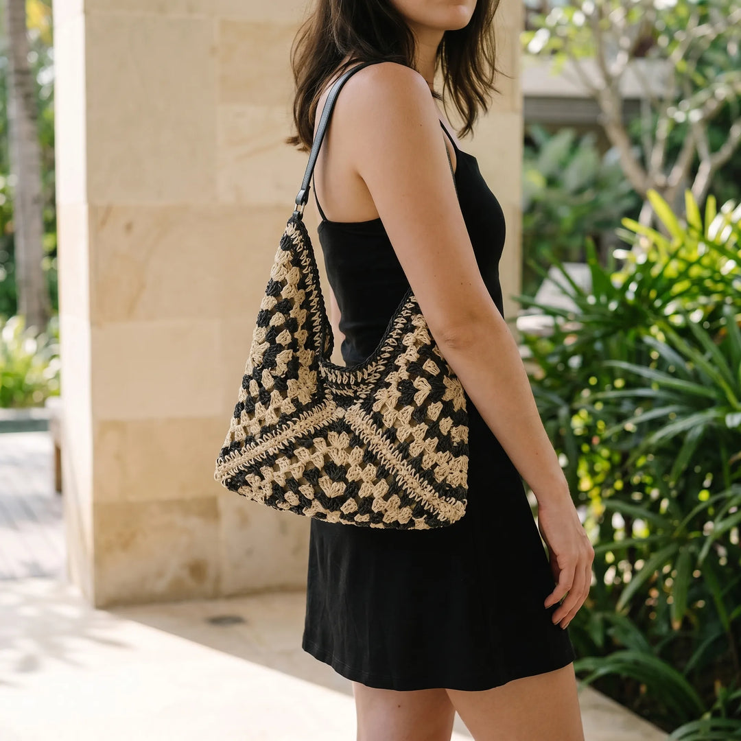 Women's Beach Bag Two-Tone | Slouchy Boho