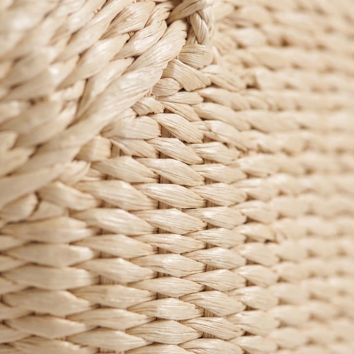 Women’s Beach Bag Woven Tote with Braided Handles | Polka Dot