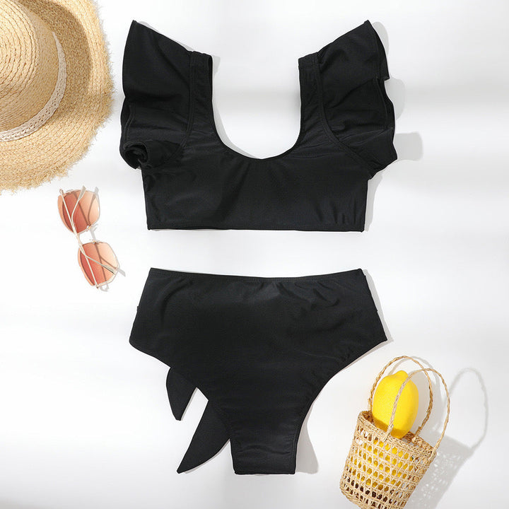 Women’s Bikini Set with Ruffle Sleeves & High Waist | Beach