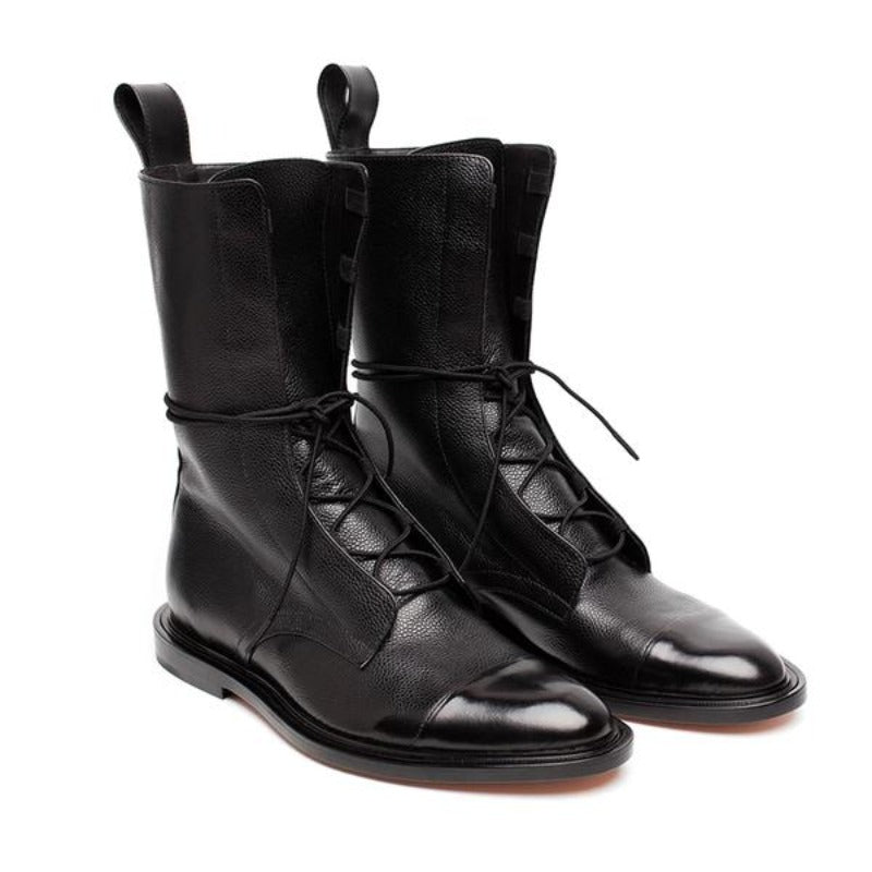 Women's Black Boots Lace-Up | Pointed