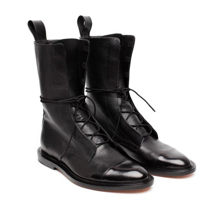 Women's Black Boots Lace-Up | Pointed
