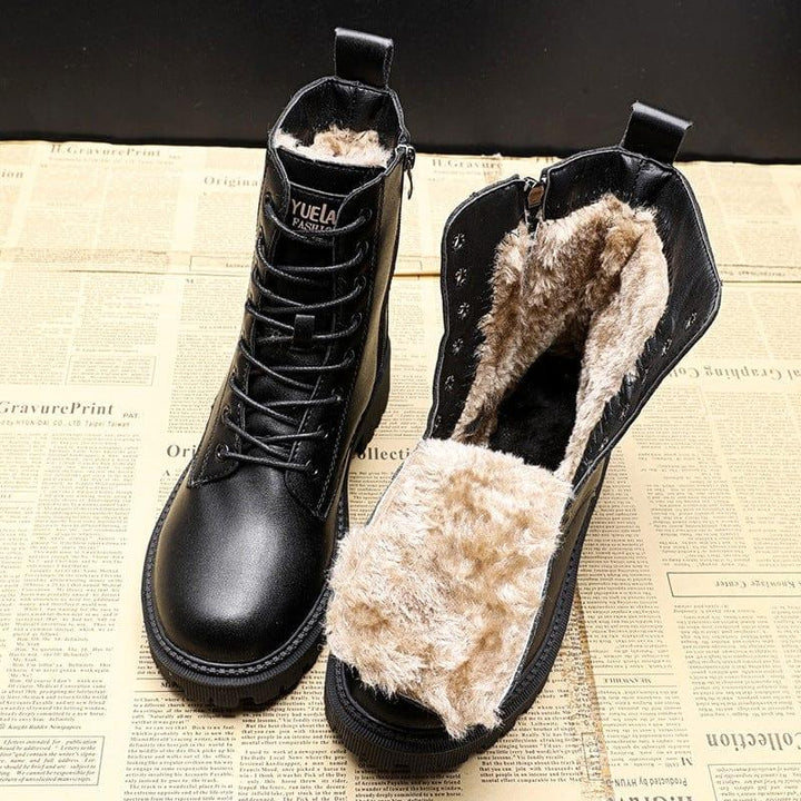Women's Black Boots Lace-Up | Snow Ankle