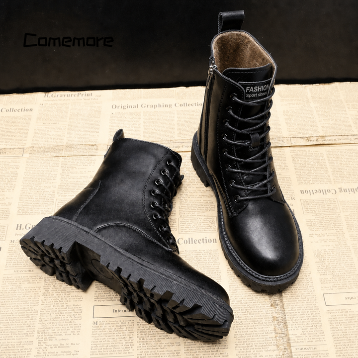 Women's Black Boots Lace-Up | Snow Ankle
