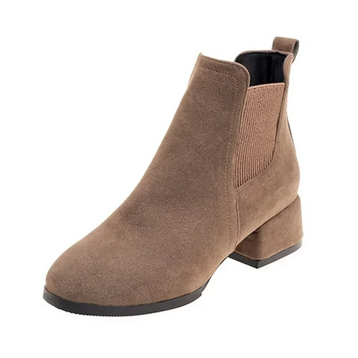 Women's Block Heel Chelsea Boots with Elastic Panels | Ankle Work