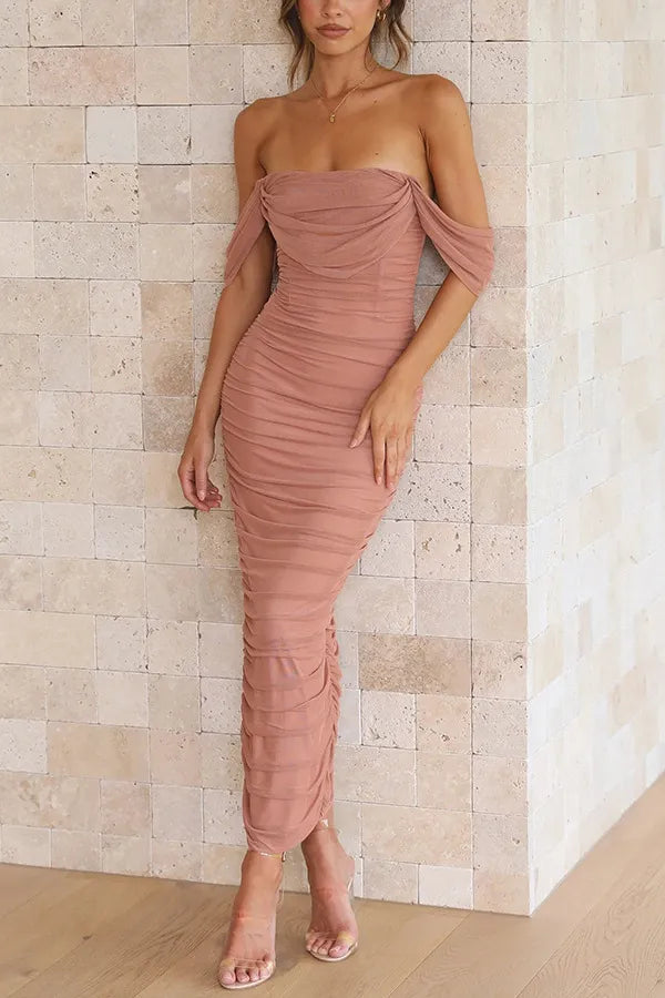 Women's Bodycon Dress with Off Shoulder | Maxi