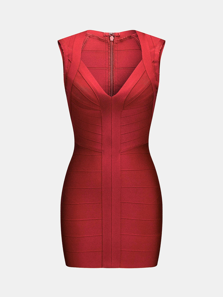 Women's Bodycon Dress with V-Neck | Mini