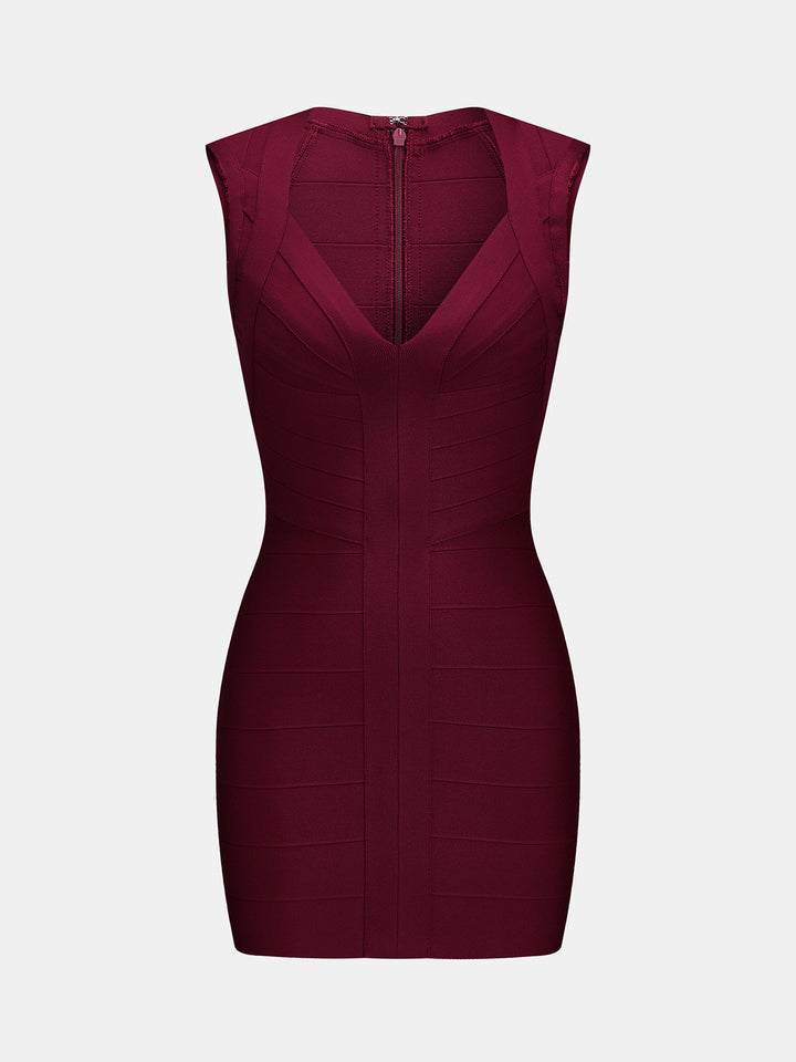 Women's Bodycon Dress with V-Neck | Mini
