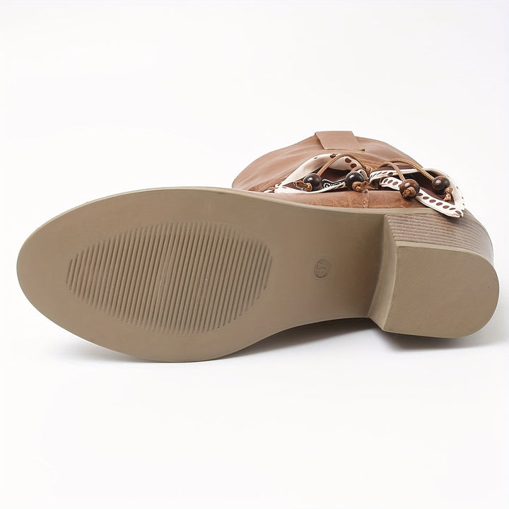 Women’s Brown Boots with Slouch Shaft | Mid Calf