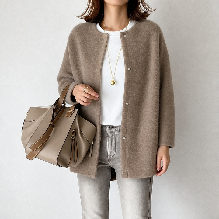Women's Cardigan Knit Longline Oversized Button Up | Casual