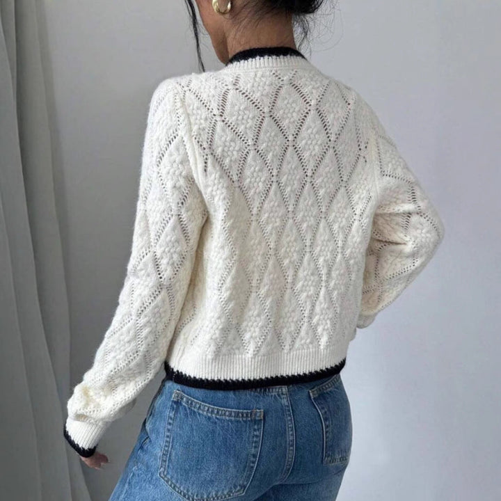 Women's Cardigan with Tie Bow Front | Knit Crop