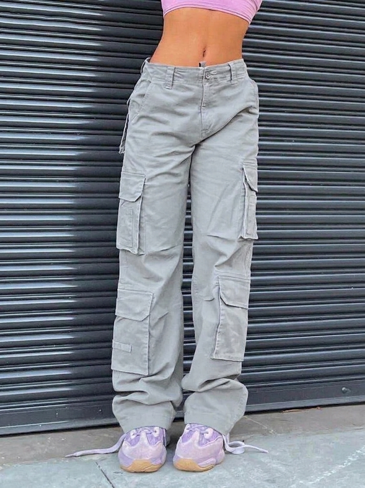 Women's Cargo Pants Drawstring Waist | Wide Leg Summer