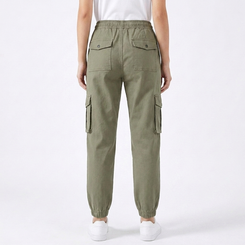 Women's Cargo Pants with Flap Pockets | Tapered