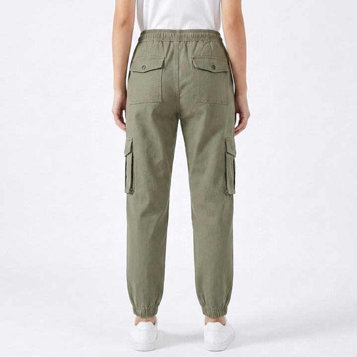 Women's Cargo Pants with Flap Pockets | Tapered