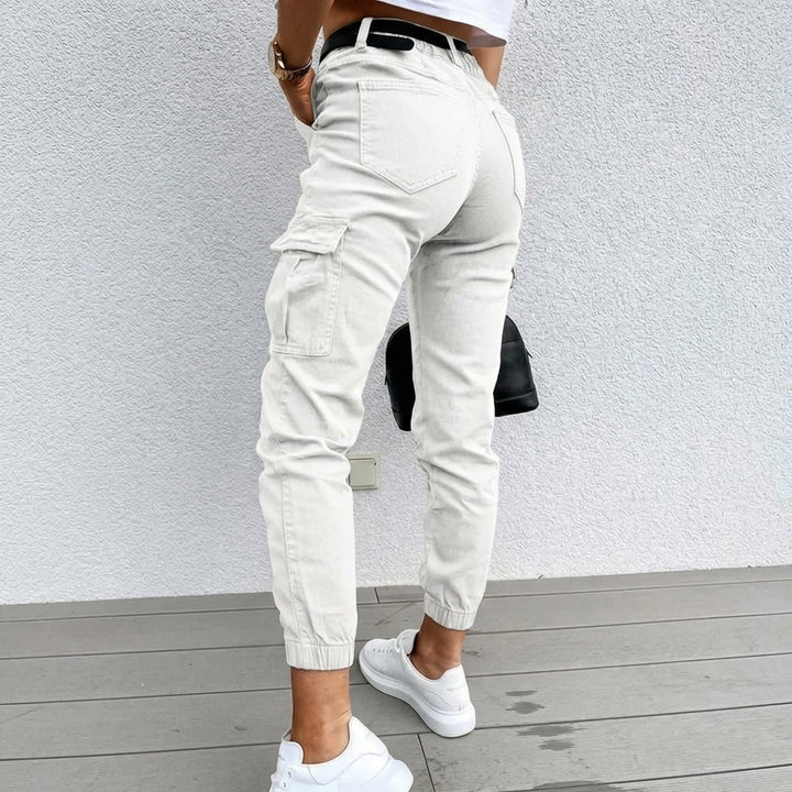 Women's Cargo Pants with Flap Pockets | Tapered