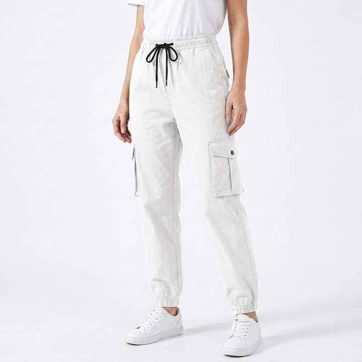 Women's Cargo Pants with Flap Pockets | Tapered