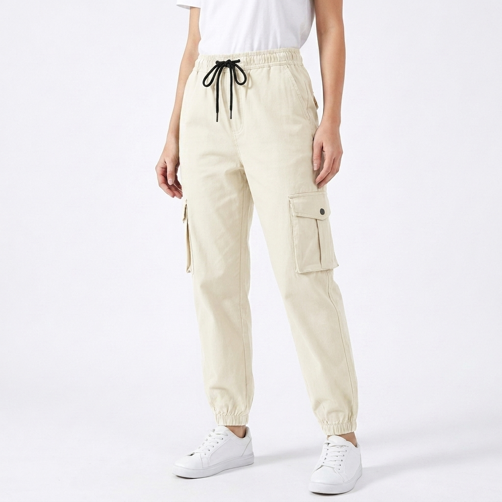 Women's Cargo Pants with Flap Pockets | Tapered