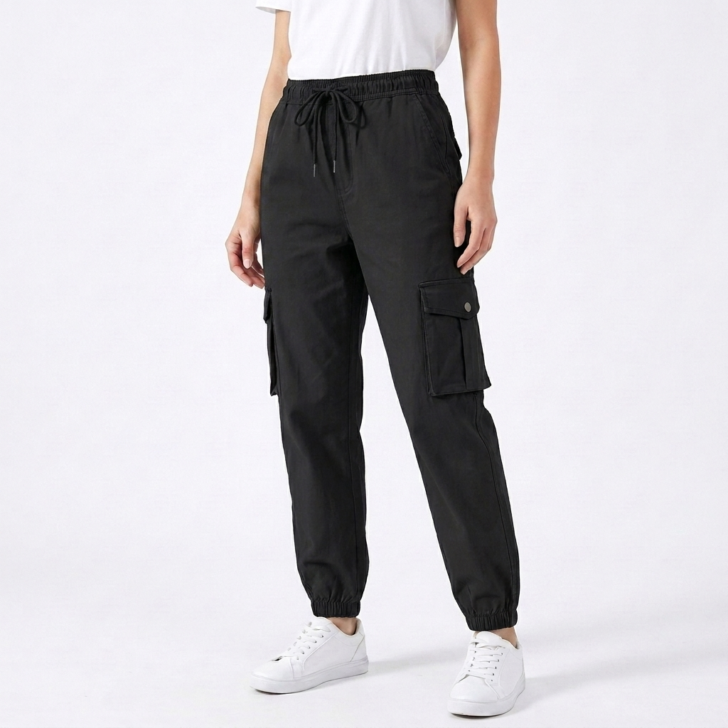 Women's Cargo Pants with Flap Pockets | Tapered