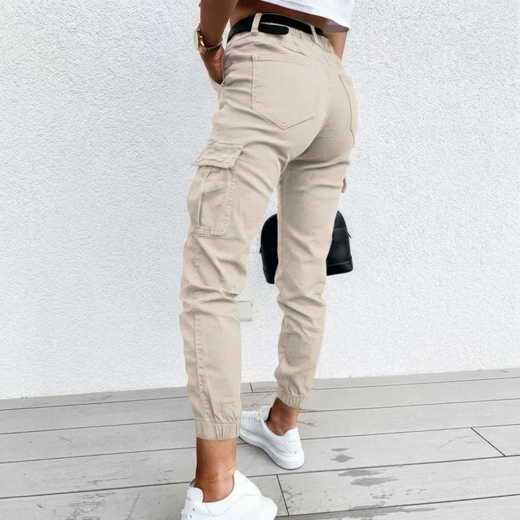 Women's Cargo Pants with Flap Pockets | Tapered