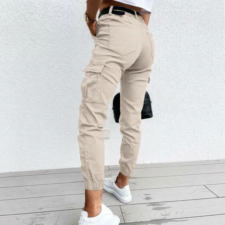 Women's Cargo Pants with Flap Pockets | Tapered