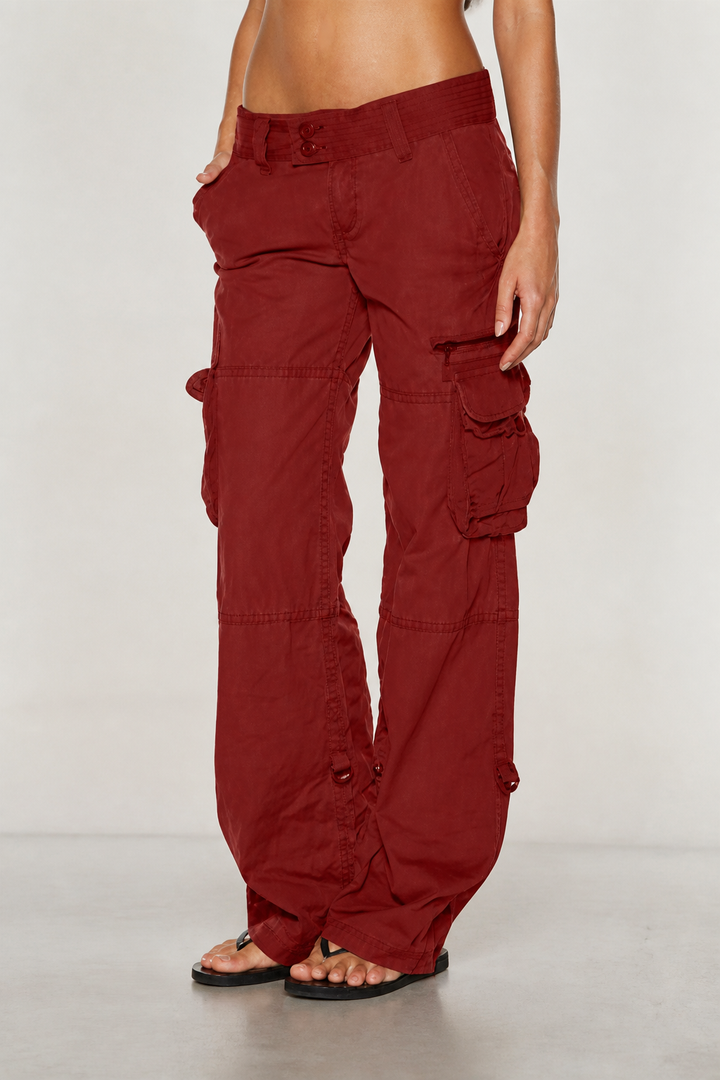 Women's Cargo Pants with Flap Pockets | Wide Leg