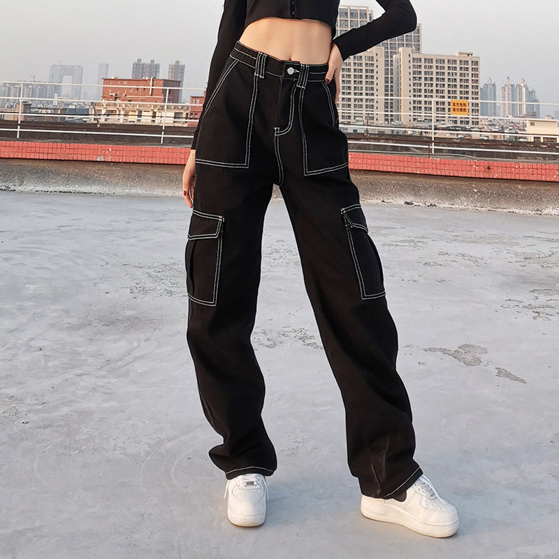 Women's Cargo Pants with High Waist | Wide Leg