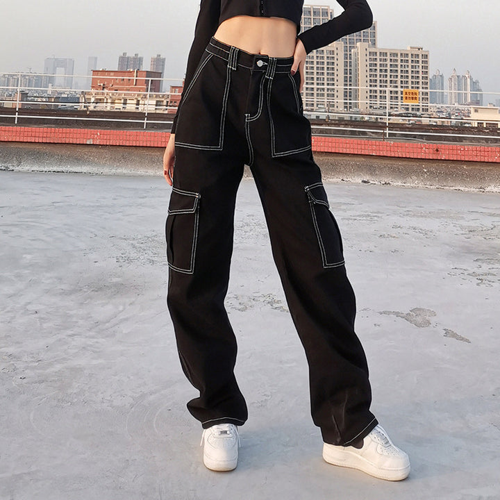 Women's Cargo Pants with High Waist | Wide Leg