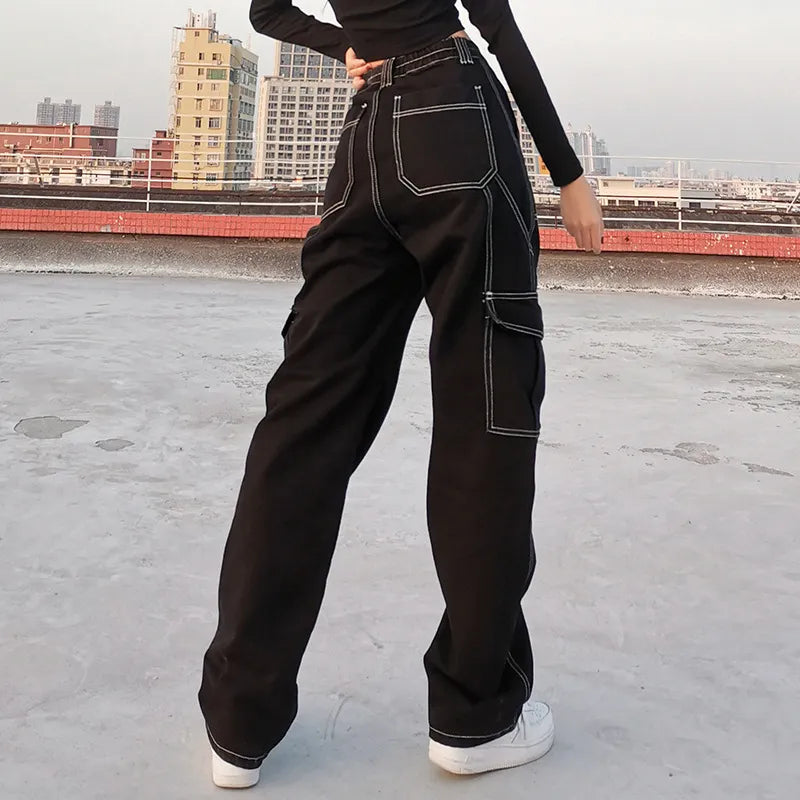 Women's Cargo Pants with High Waist | Wide Leg