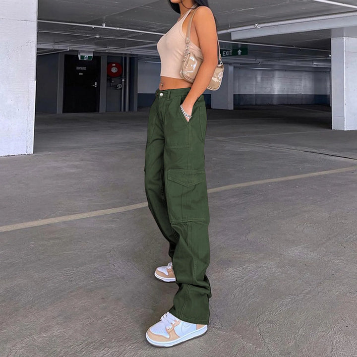 Women's Cargo Pants with High Waist | Wide Leg