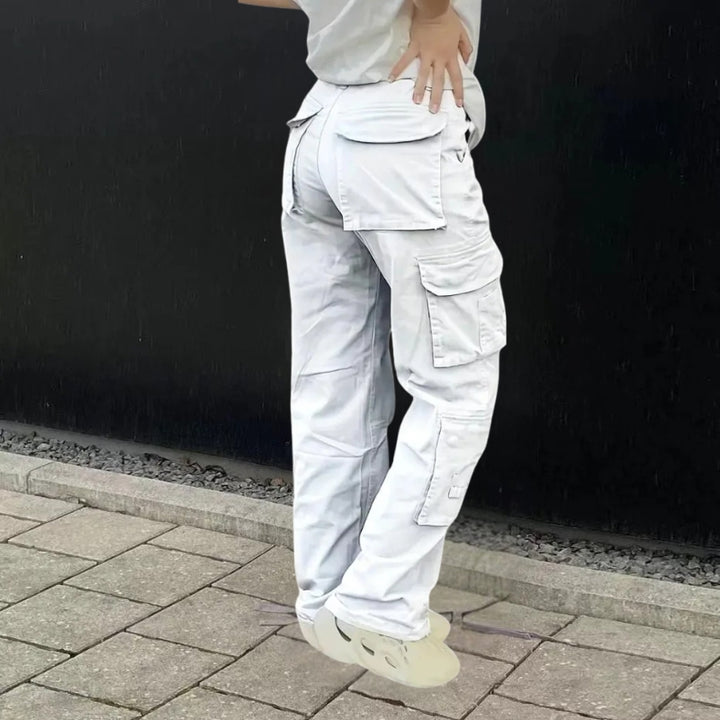 Women's Cargo Pants with Multi Pockets & Wide Leg | Baggy