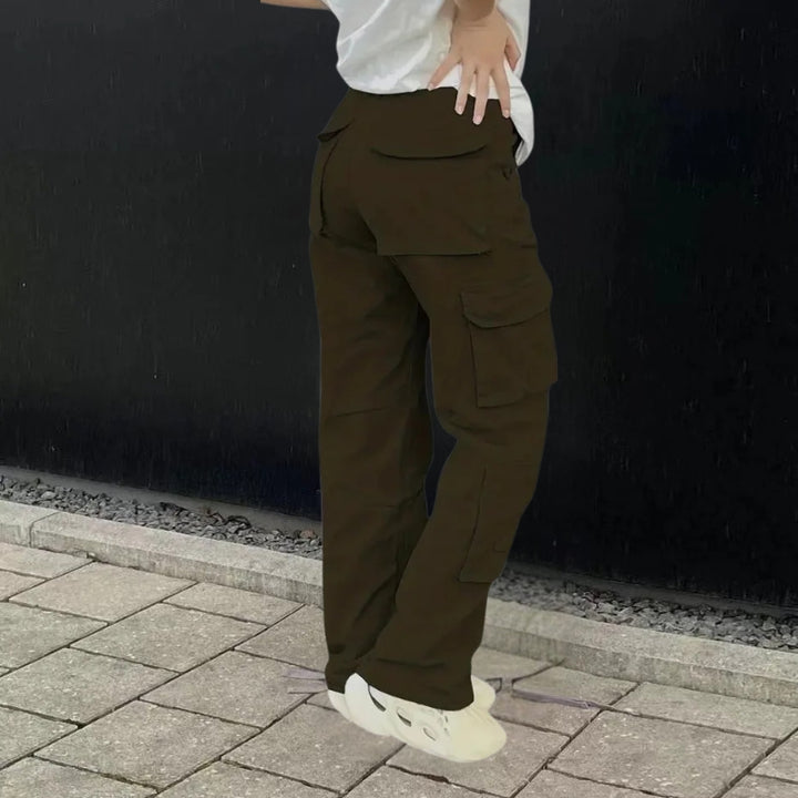 Women's Cargo Pants with Multi Pockets & Wide Leg | Baggy