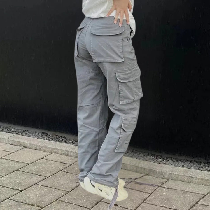Women's Cargo Pants with Multi Pockets & Wide Leg | Baggy
