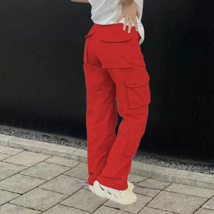 Women's Cargo Pants with Multi Pockets & Wide Leg | Baggy