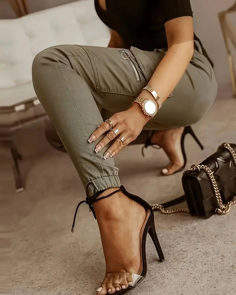 Women's Cargo Pants with Skinny Fit | High Waist