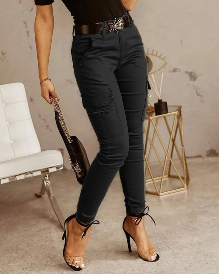 Women's Cargo Pants with Skinny Fit | High Waist