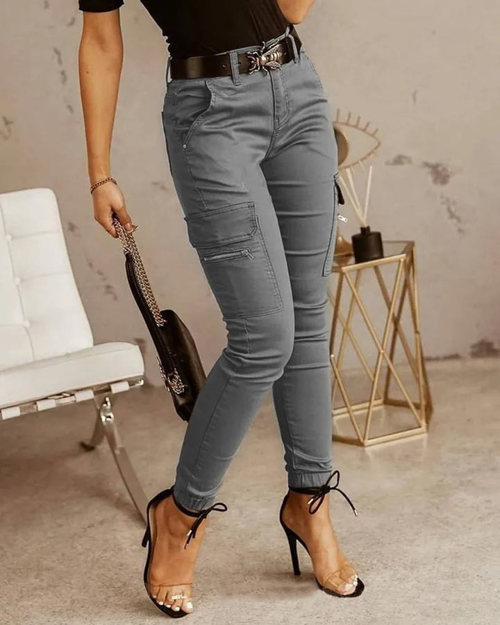 Women's Cargo Pants with Skinny Fit | High Waist