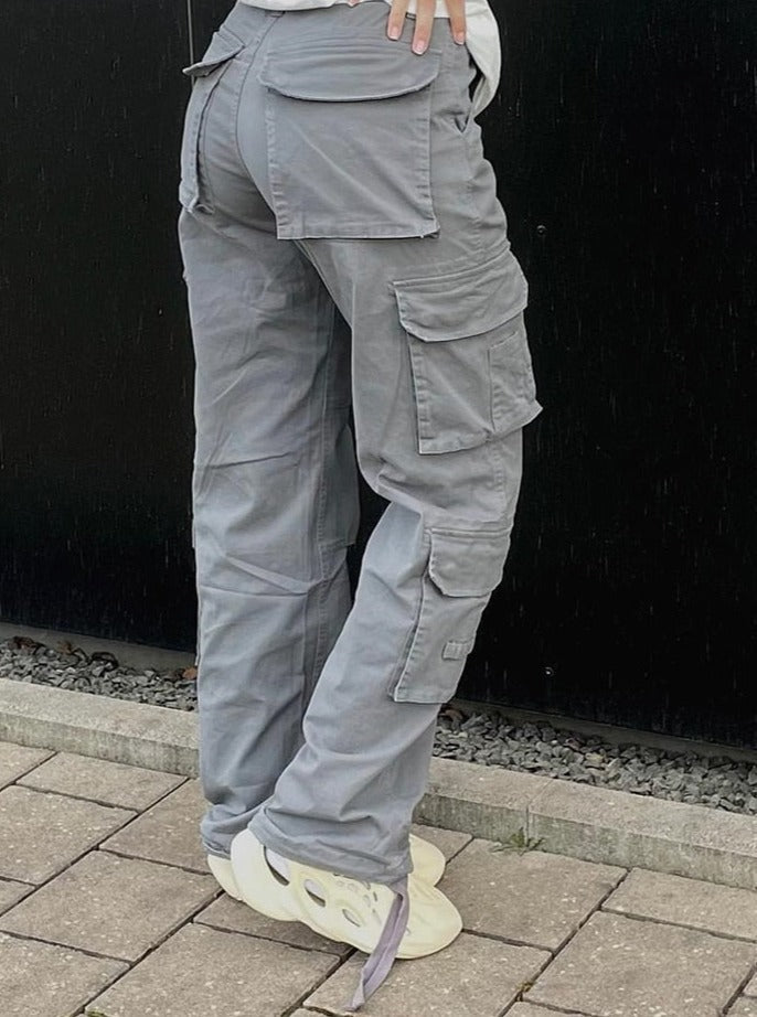 Women's Cargo Pants with Wide Leg & SIde Pockets | Relaxed Baggy