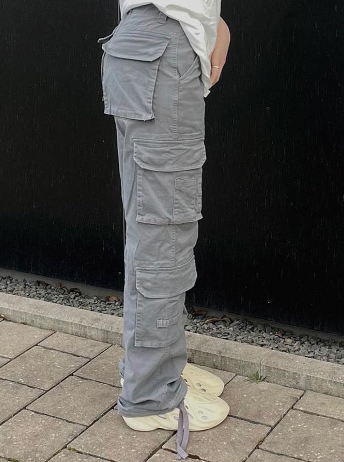 Women's Cargo Pants with Wide Leg & SIde Pockets | Relaxed Baggy