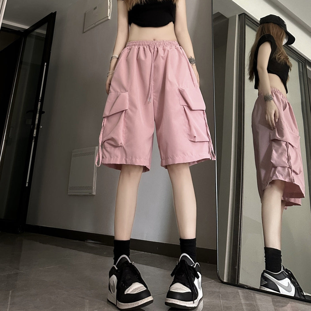Women's Cargo Shorts Wide Leg | Drawstring